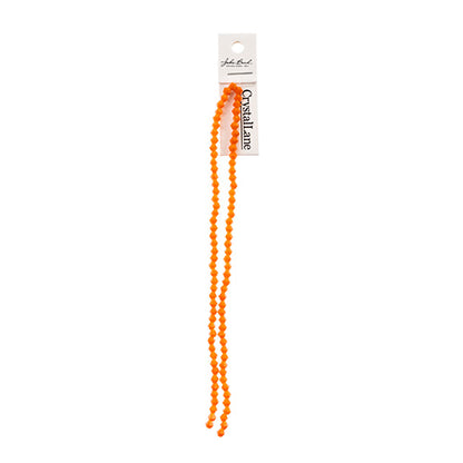 CRYSTAL LANE DIY BICONE 2STRAND 7IN (APX96PCS) 4MM OPAQUE ORANGE