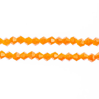 CRYSTAL LANE DIY BICONE 2STRAND 7IN (APX96PCS) 4MM OPAQUE ORANGE