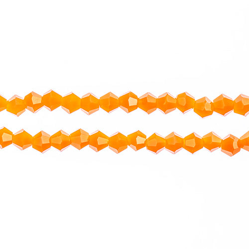 CRYSTAL LANE DIY BICONE 2STRAND 7IN (APX96PCS) 4MM OPAQUE ORANGE