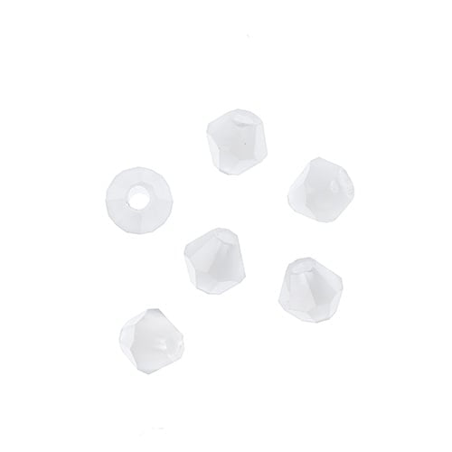 CRYSTAL LANE DIY BICONE 2STRAND 7IN (APX96PCS) 4MM OPAQUE WHITE