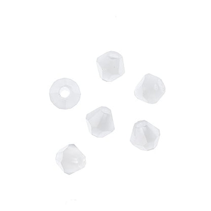 CRYSTAL LANE DIY BICONE 2STRAND 7IN (APX96PCS) 4MM OPAQUE WHITE