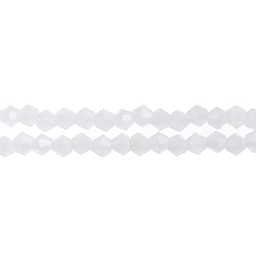 CRYSTAL LANE DIY BICONE 2STRAND 7IN (APX96PCS) 4MM OPAQUE WHITE