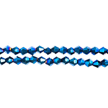 CRYSTAL LANE DIY BICONE 2STRAND 7IN (APX96PCS) 4MM OPAQUE BLUE IRIS