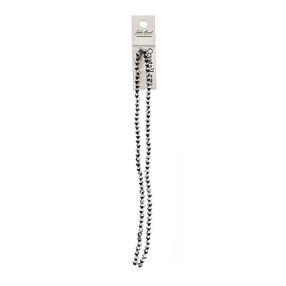 CRYSTAL LANE DIY BICONE 2STRAND 7IN (APX96PCS) 4MM OPAQUE SILVER IRIS