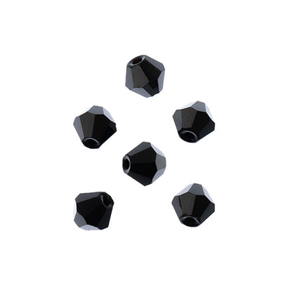 CRYSTAL LANE DIY BICONE 2STRAND 7IN (APX64PCS) 6MM OPAQUE BLACK