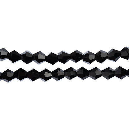 CRYSTAL LANE DIY BICONE 2STRAND 7IN (APX64PCS) 6MM OPAQUE BLACK