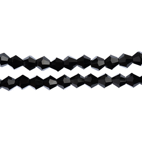 CRYSTAL LANE DIY BICONE 2STRAND 7IN (APX64PCS) 6MM OPAQUE BLACK