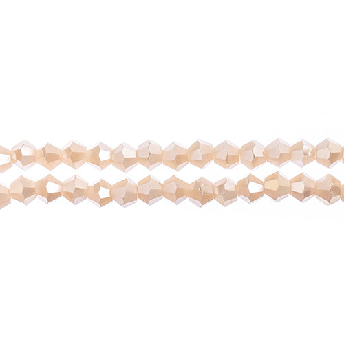 CRYSTAL LANE DIY BICONE 2STRAND 7IN (APX96PCS) 4MM OPAQUE CREAM AB