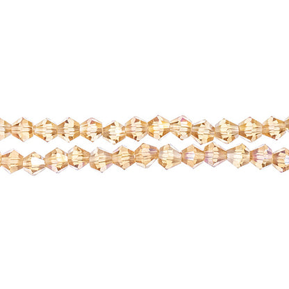 CRYSTAL LANE DIY BICONE 2STRAND 7IN (APX96PCS) 4MM TRANSPARENT TOPAZ AB