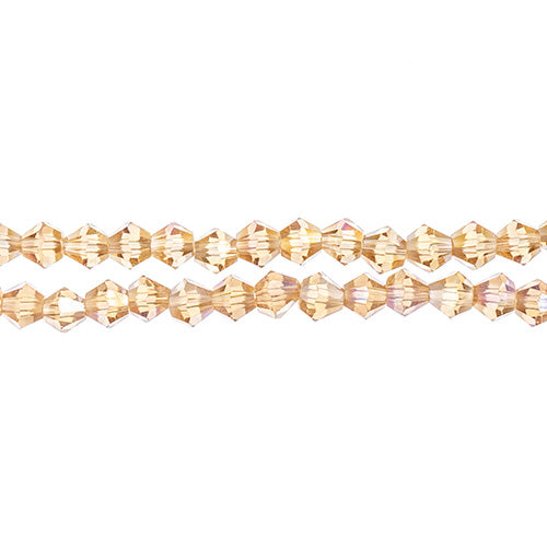 CRYSTAL LANE DIY BICONE 2STRAND 7IN (APX96PCS) 4MM TRANSPARENT TOPAZ AB