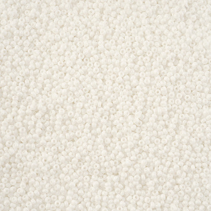CZECH SEED BEAD 13/0 CUT OPAQUE WHITE LOOSE 100 G