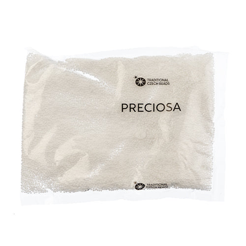 CZECH SEED BEAD 13/0 CUT OPAQUE WHITE LOOSE 100 G