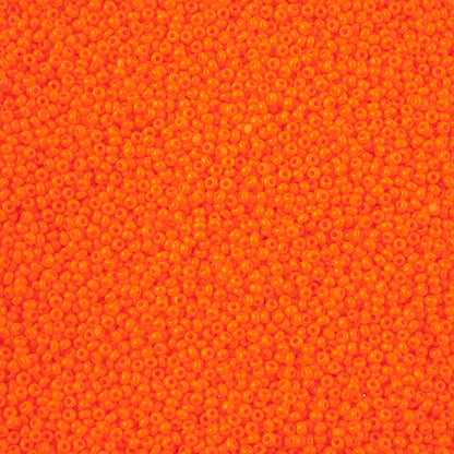 CZECH SEED BEAD 13/0 CUT OPAQUE ORANGE LOOSE 100 G