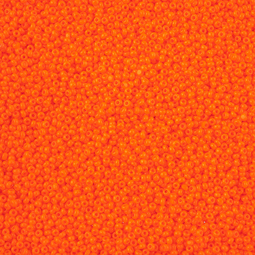 CZECH SEED BEAD 13/0 CUT OPAQUE ORANGE LOOSE 100 G