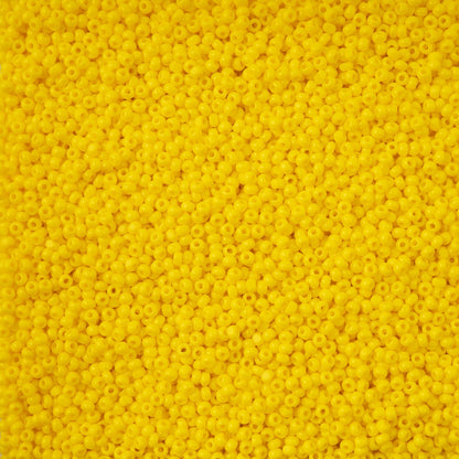CZECH SEED BEAD 11/0 CUT OPAQUE GOLD YELLOW 100 G
