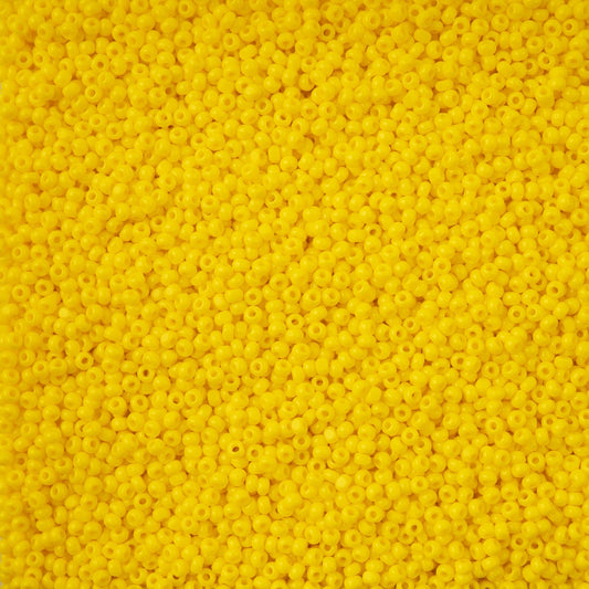 CZECH SEED BEAD 11/0 CUT OPAQUE GOLD YELLOW 100 G