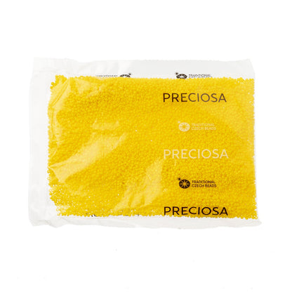 CZECH SEED BEAD 11/0 CUT OPAQUE GOLD YELLOW 100 G