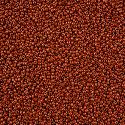 CZECH SEED BEAD 13/0 CUT OPAQUE BROWN LOOSE 100 G