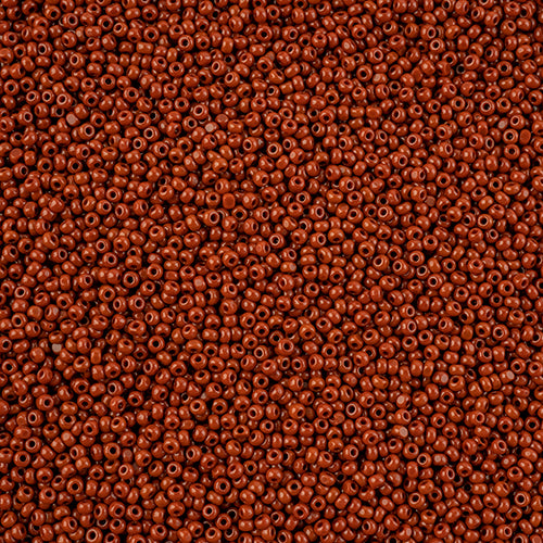 CZECH SEED BEAD 13/0 CUT OPAQUE BROWN LOOSE 100 G