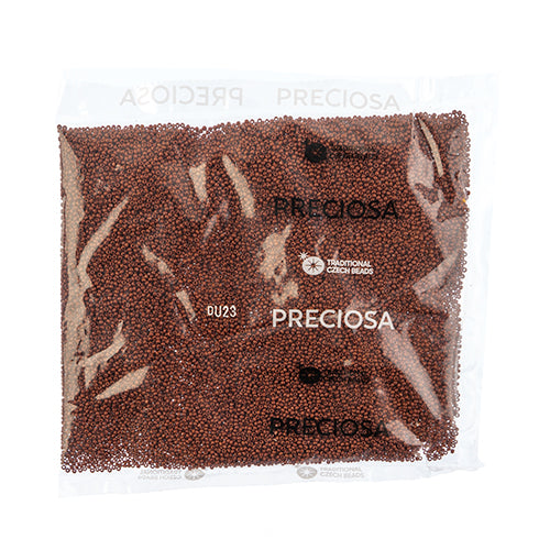 CZECH SEED BEAD 13/0 CUT OPAQUE BROWN LOOSE 100 G