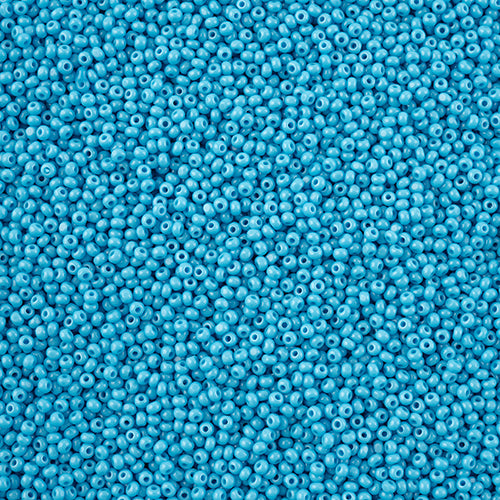 CZECH SEED BEAD 13/0 CUT OPAQUE BLUE LOOSE 100 G