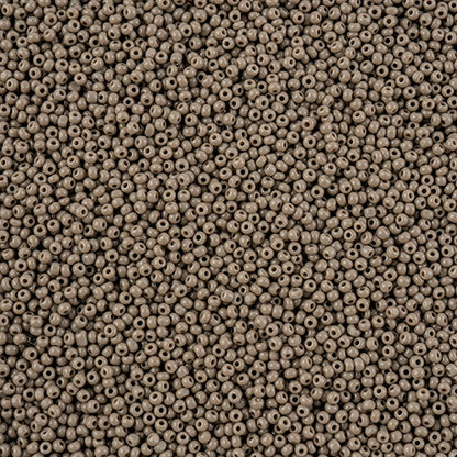 CZECH SEED BEAD 13/0 CUT OPAQUE GREY LOOSE 100 G