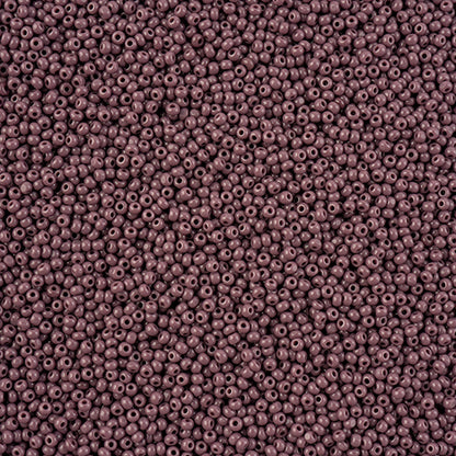 CZECH SEED BEAD 13/0 CUT OPAQUE DARK MAUVE LOOSE 100 G