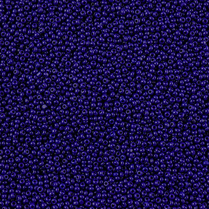 CZECH SEED BEAD 13/0 CUT OPAQUE DARK ROYAL BLUE LOOSE 100 G