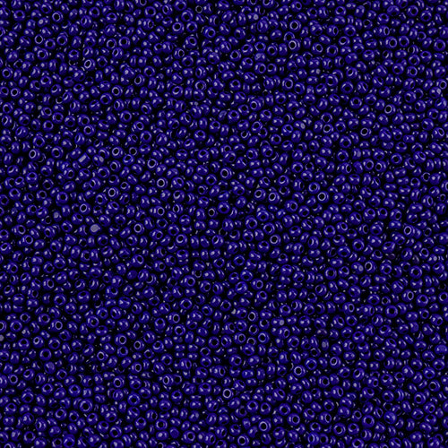 CZECH SEED BEAD 13/0 CUT OPAQUE DARK ROYAL BLUE LOOSE 100 G