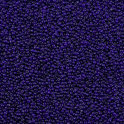 CZECH SEED BEAD 13/0 CUT TRANSPARENT DARK ROYAL BLUE LOOSE 100 G