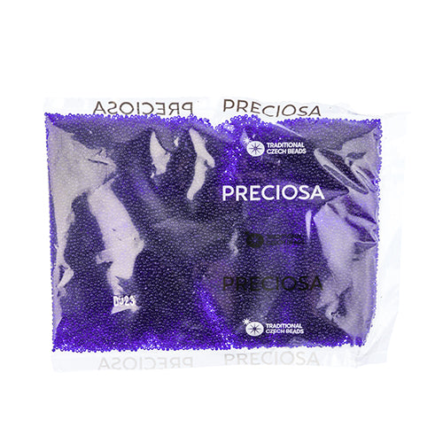 CZECH SEED BEAD 13/0 CUT TRANSPARENT DARK ROYAL BLUE LOOSE 100 G