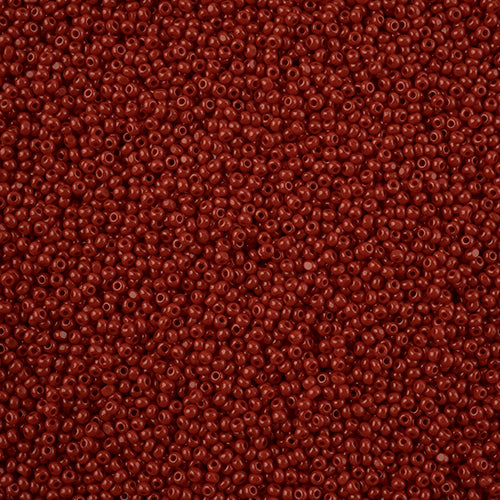 CZECH SEED BEAD 13/0 CUT OPAQUE MEDIUM DARK RED LOOSE 100 G