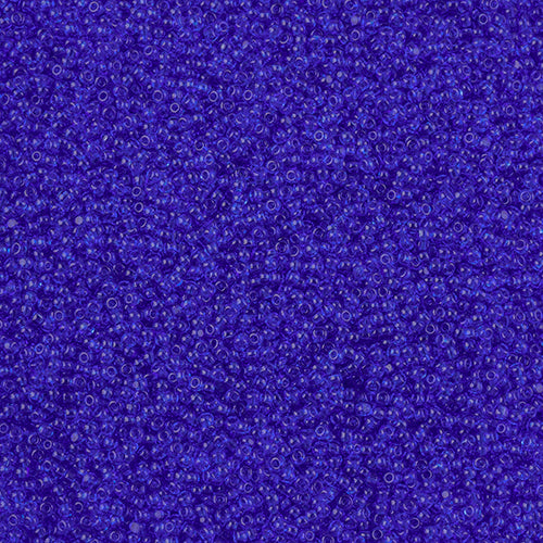 CZECH SEED BEAD 13/0 CUT TRANSPARENT BLUE LOOSE 100 G