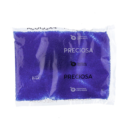 CZECH SEED BEAD 13/0 CUT TRANSPARENT BLUE LOOSE 100 G