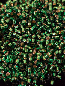Silverlined Emerald Dyed Delica 11/0 DB-0605 - Turtle Island Beads And Silver